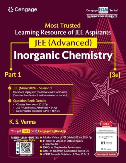 JEE Advanced Inorganic Chemistry: Part 1 with Free Online Assessments and Digital Content (Concept videos and Solution videos) 2024